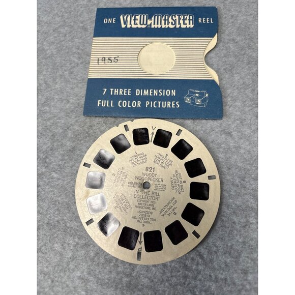 Sawyer's, Inc. Other - Vintage 1955 View-Master Reel "Woody Woodpecker In The Bill Collector" By Sawyer